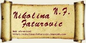 Nikolina Faturović vizit kartica